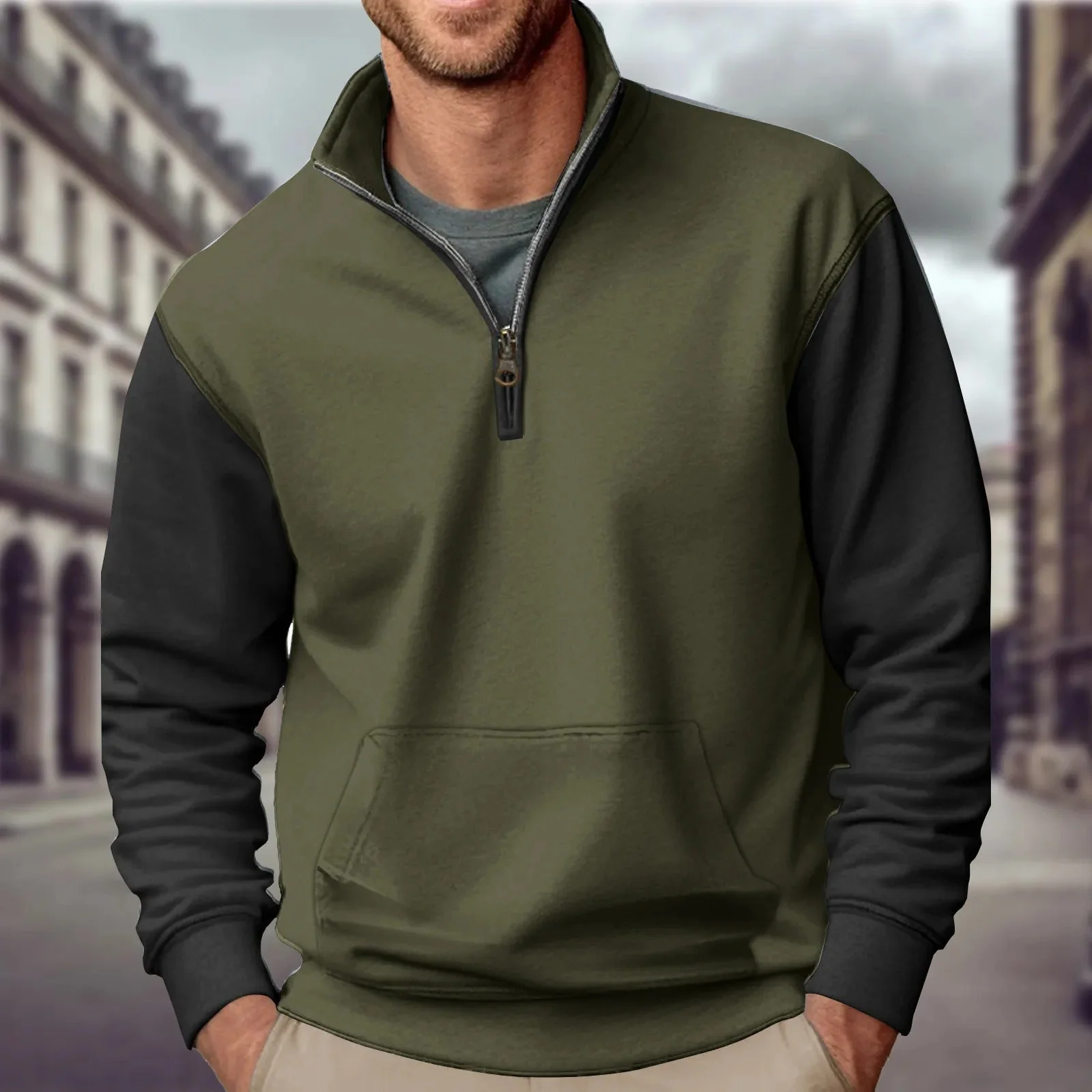 Javier® | Pullover With Half Zip Without Hood - Image 4