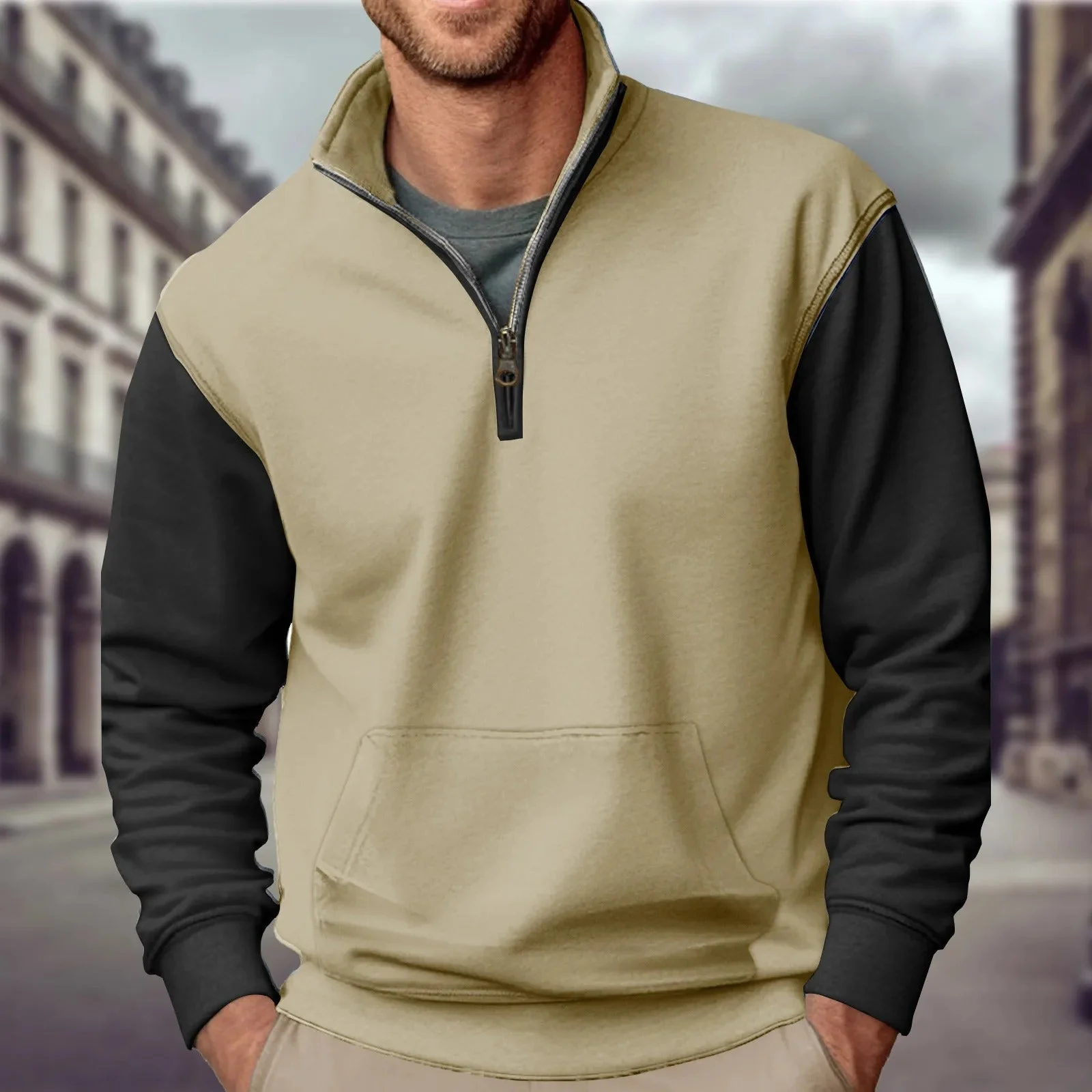 Javier® | Pullover With Half Zip Without Hood - Image 5