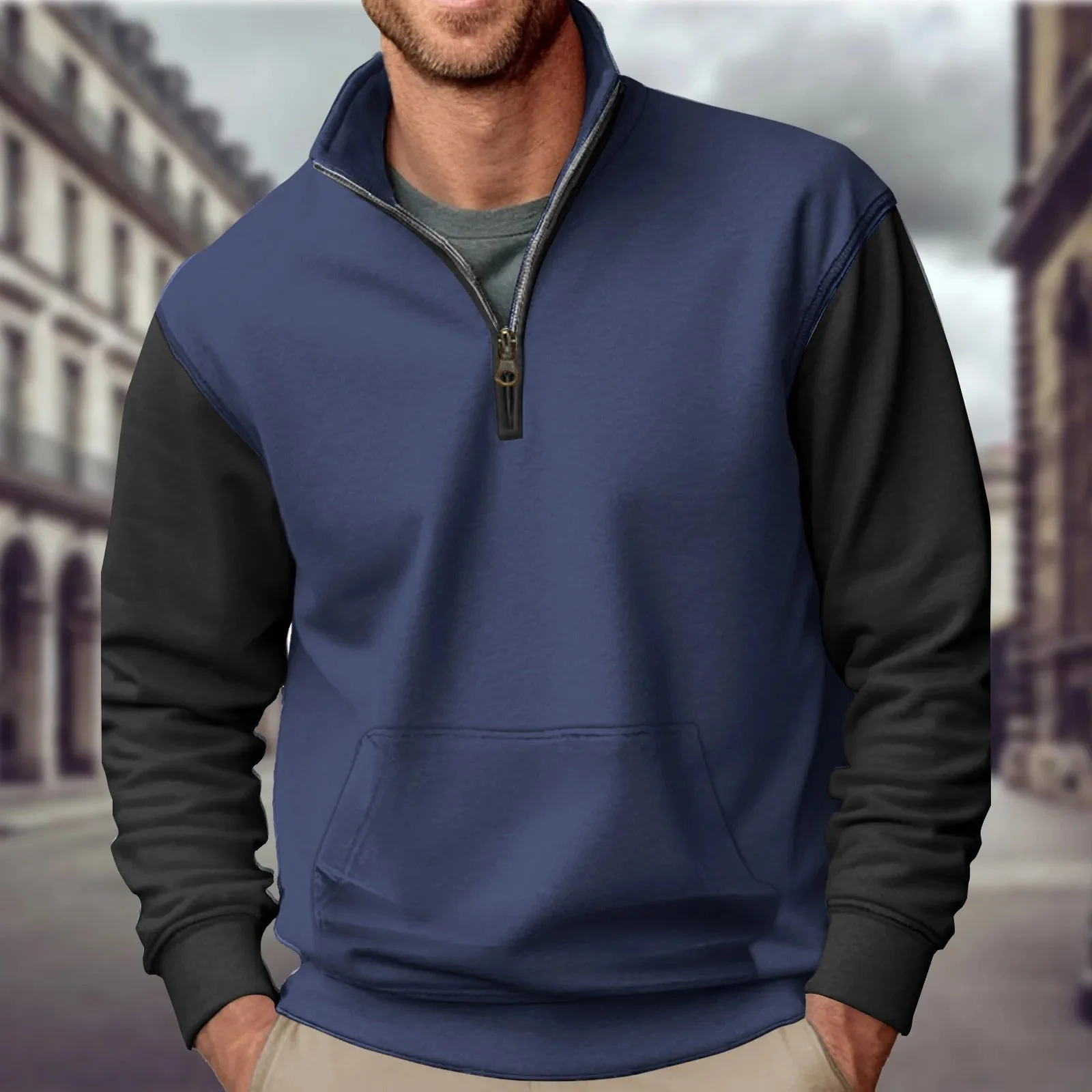 Javier® | Pullover With Half Zip Without Hood - Image 7