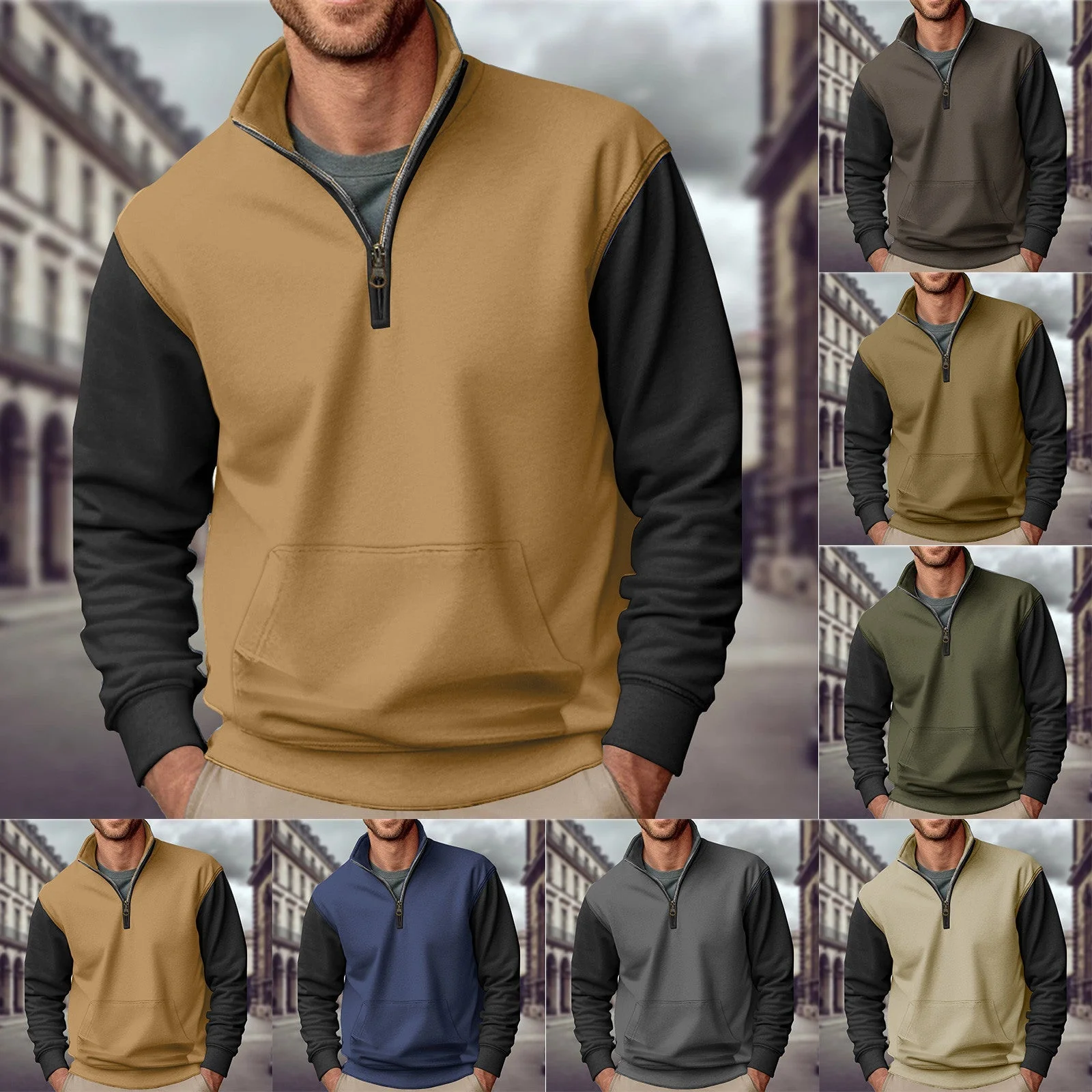Javier® | Pullover With Half Zip Without Hood - Image 8