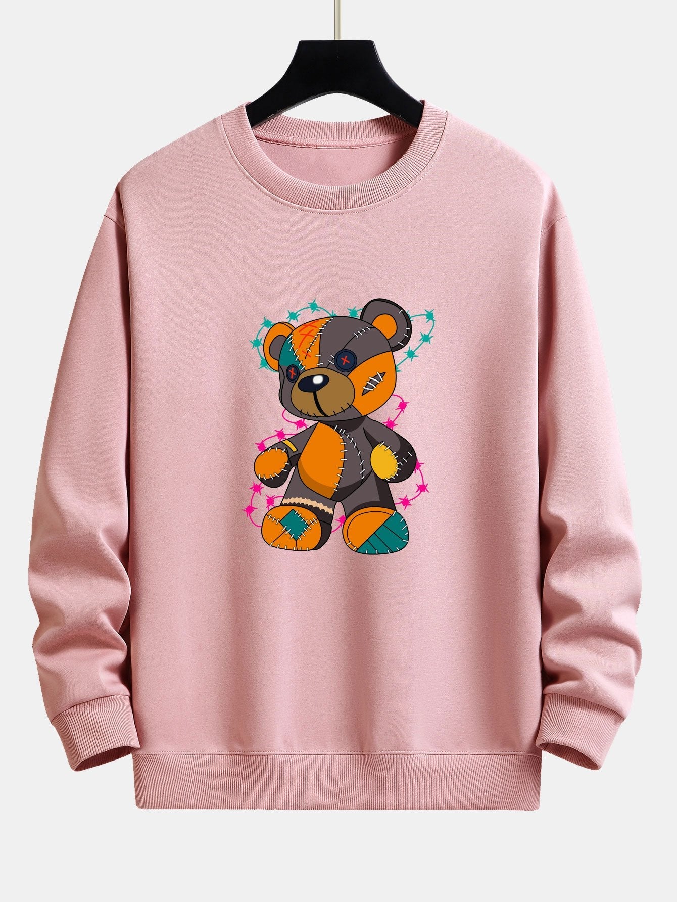 Javier® | Tattered Bear Print Relax Fit Sweatshirt - Image 4
