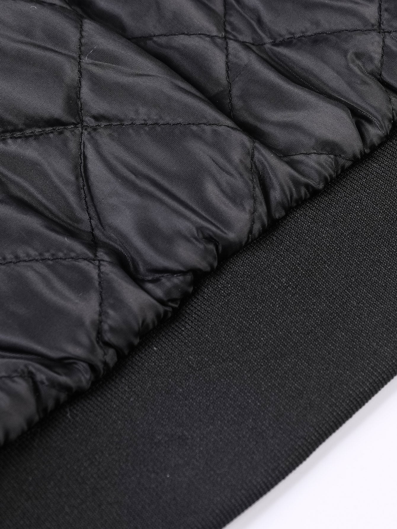 Javier | Quilted Lined Funnel Neck Bomber Jacket - Image 4