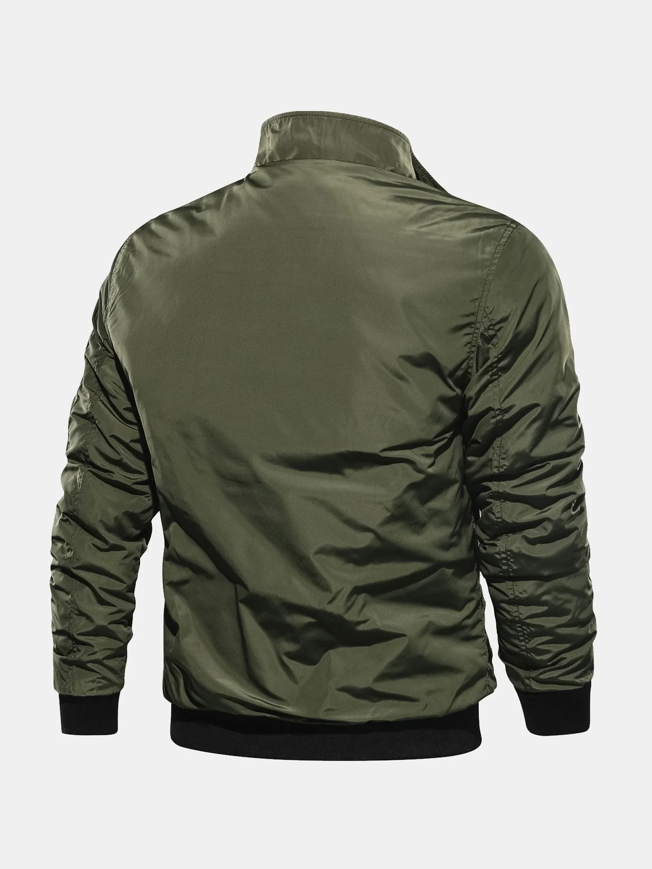 Javier | Quilted Lined Funnel Neck Bomber Jacket - Image 7