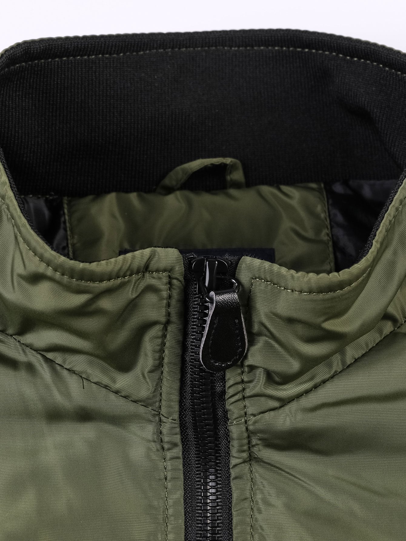 Javier | Quilted Lined Funnel Neck Bomber Jacket - Image 8