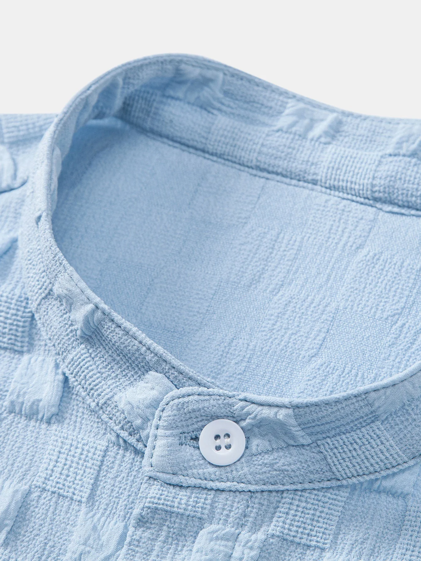 Jay® | Checkerboard Jacquard Stand Collar Shirt & Checkerboard Jacquard Shorts - Image 12