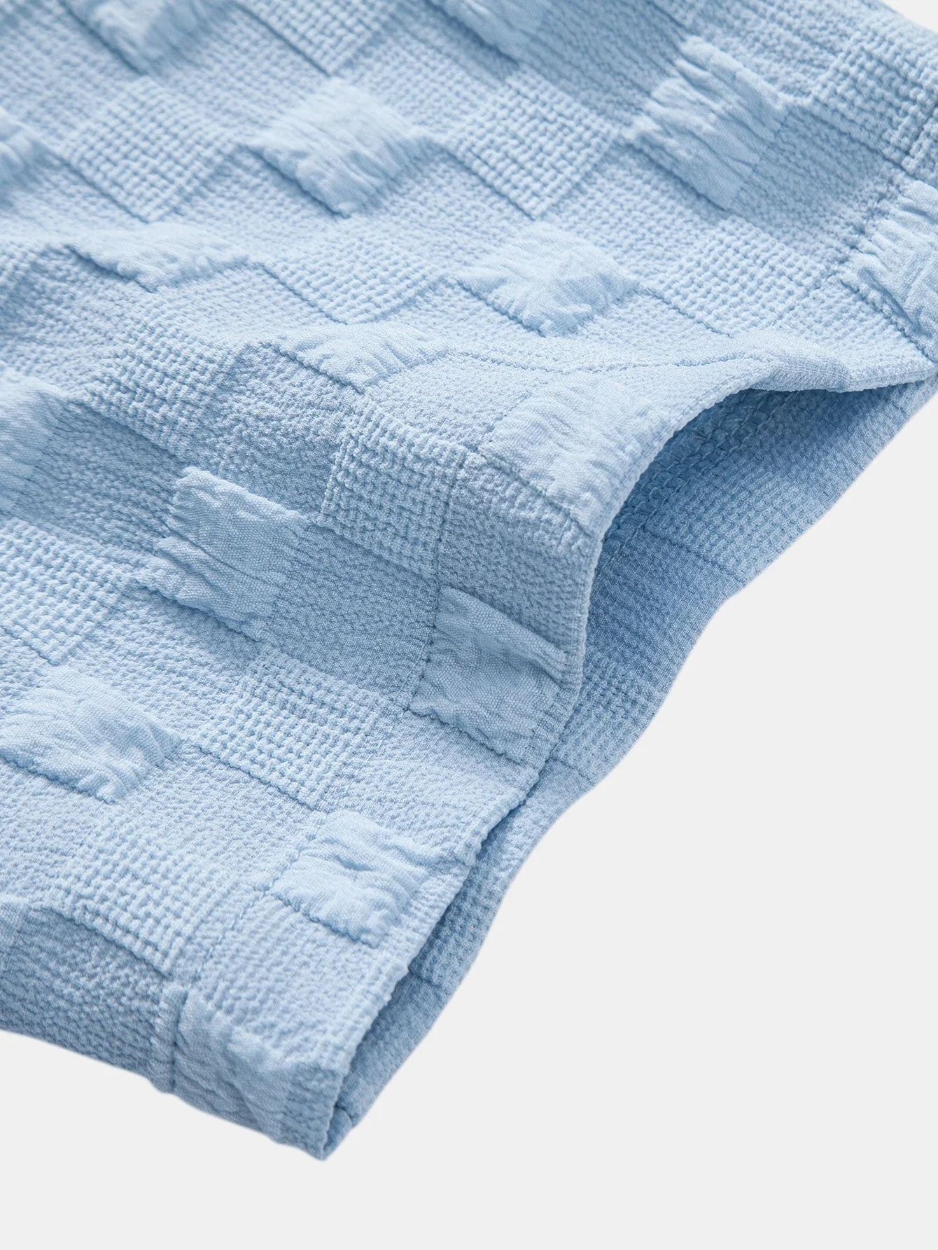 Jay® | Checkerboard Jacquard Stand Collar Shirt & Checkerboard Jacquard Shorts - Image 13