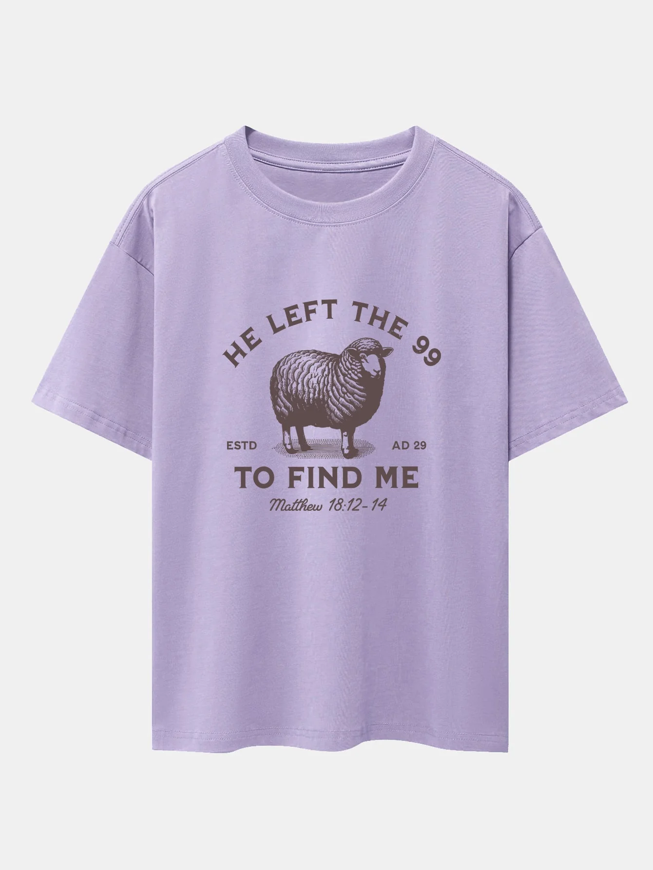Jayden® | The Lost Lamb Print Drop Shoulder Oversize T-Shirt - Image 10