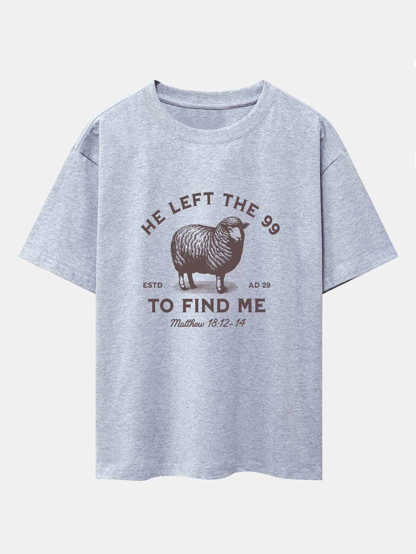 Jayden® | The Lost Lamb Print Drop Shoulder Oversize T-Shirt - Image 3