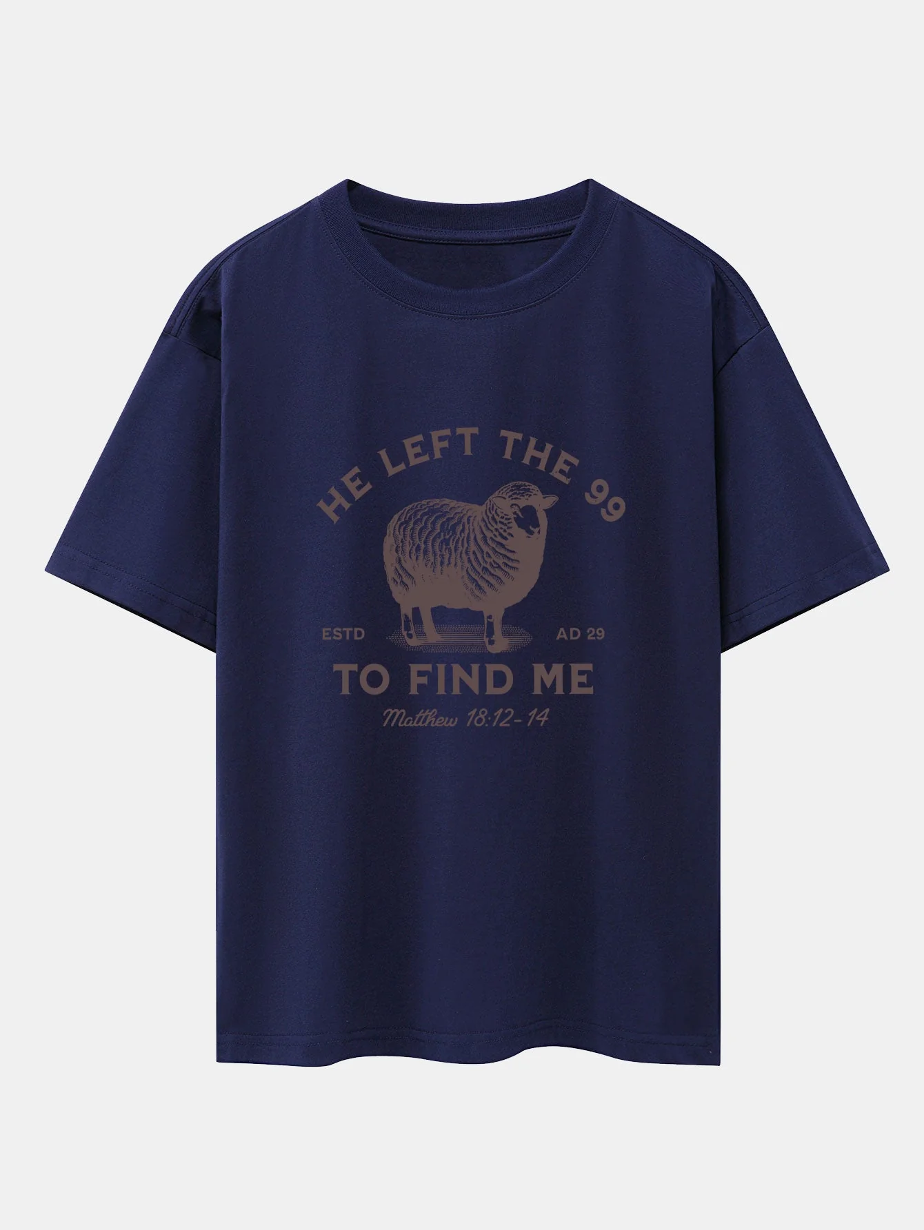 Jayden® | The Lost Lamb Print Drop Shoulder Oversize T-Shirt - Image 6