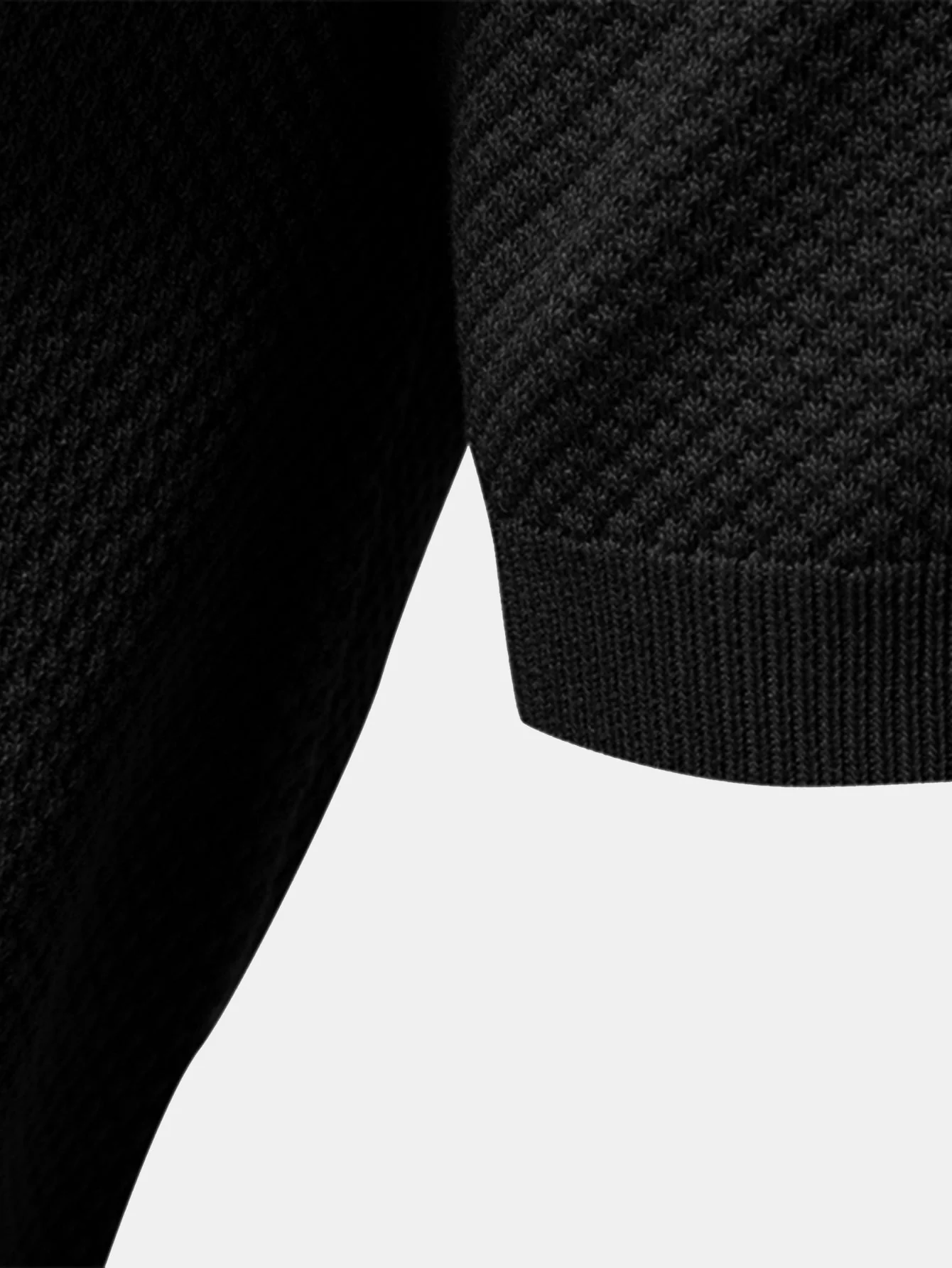Jayden | Pineapple Texture Knit V Neck Polo Shirt - Image 7
