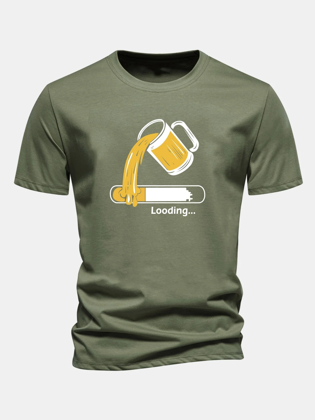 Jeb® | Regular Fit Beer Loading Print Cotton T-Shirt - Image 3