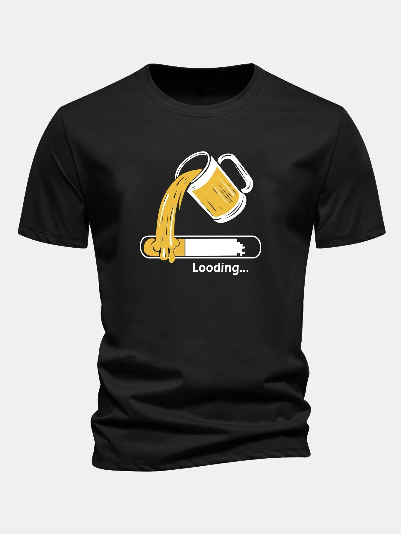 Jeb® | Regular Fit Beer Loading Print Cotton T-Shirt - Image 4
