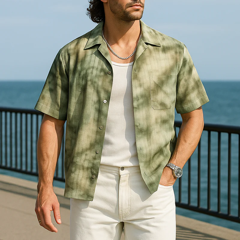 Jed | Men'S Summer Fashion Polyester Blended Printed Short Sleeve Shirt - Image 2