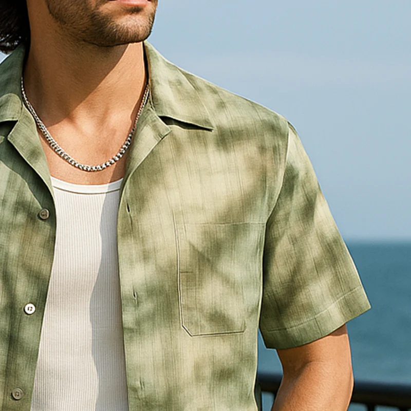 Jed | Men'S Summer Fashion Polyester Blended Printed Short Sleeve Shirt - Image 4