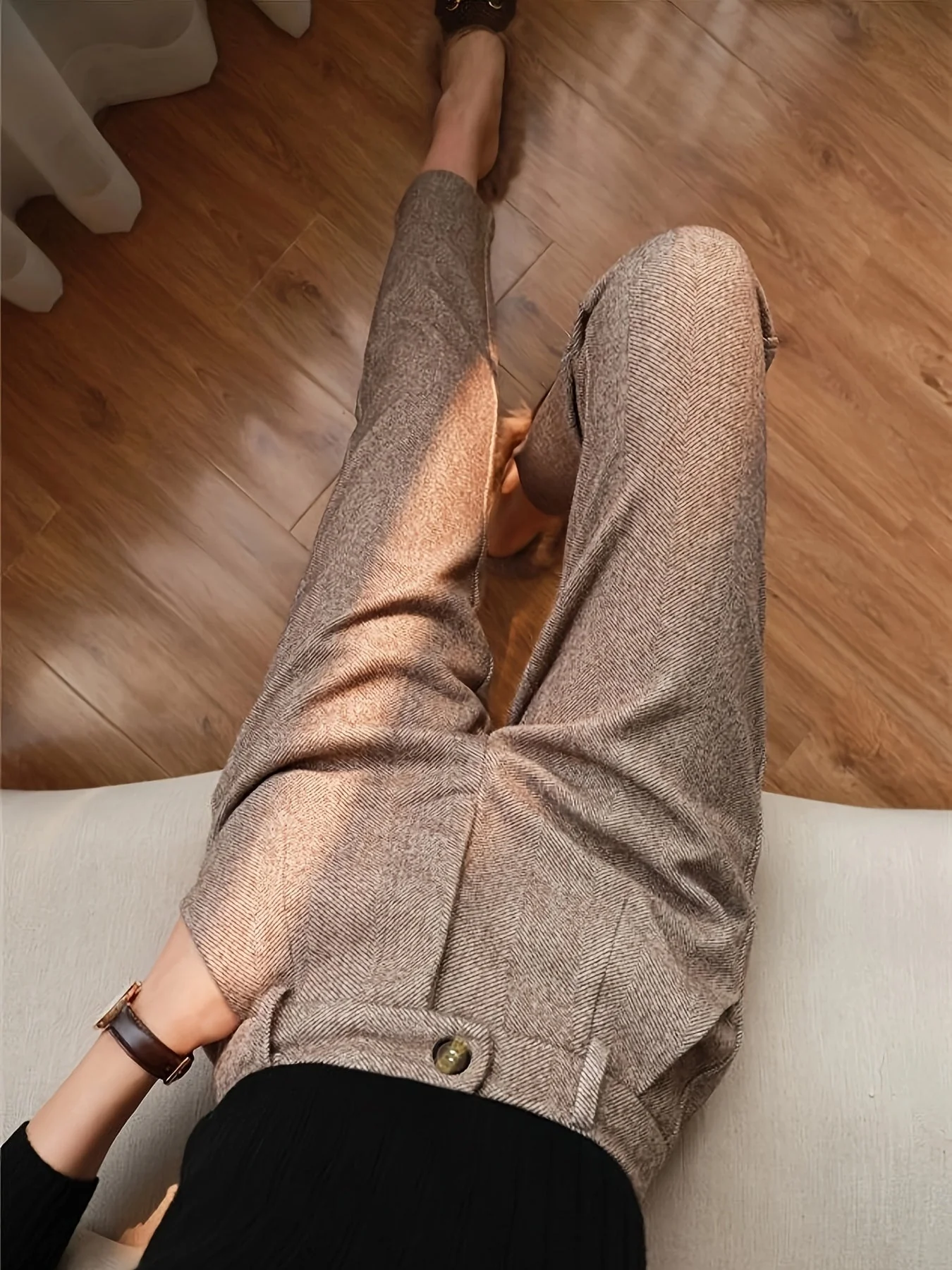 Jedediah® | Fitted Herringbone Pants