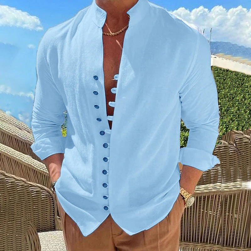 Jediah® | Stylish Cotton Shirt With Elegant Button Placket - Image 2