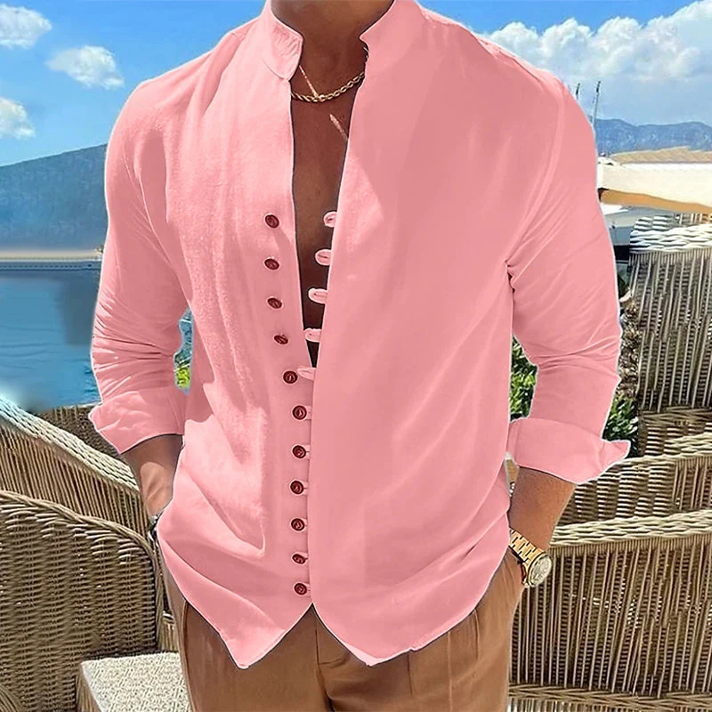 Jediah® | Stylish Cotton Shirt With Elegant Button Placket - Image 3