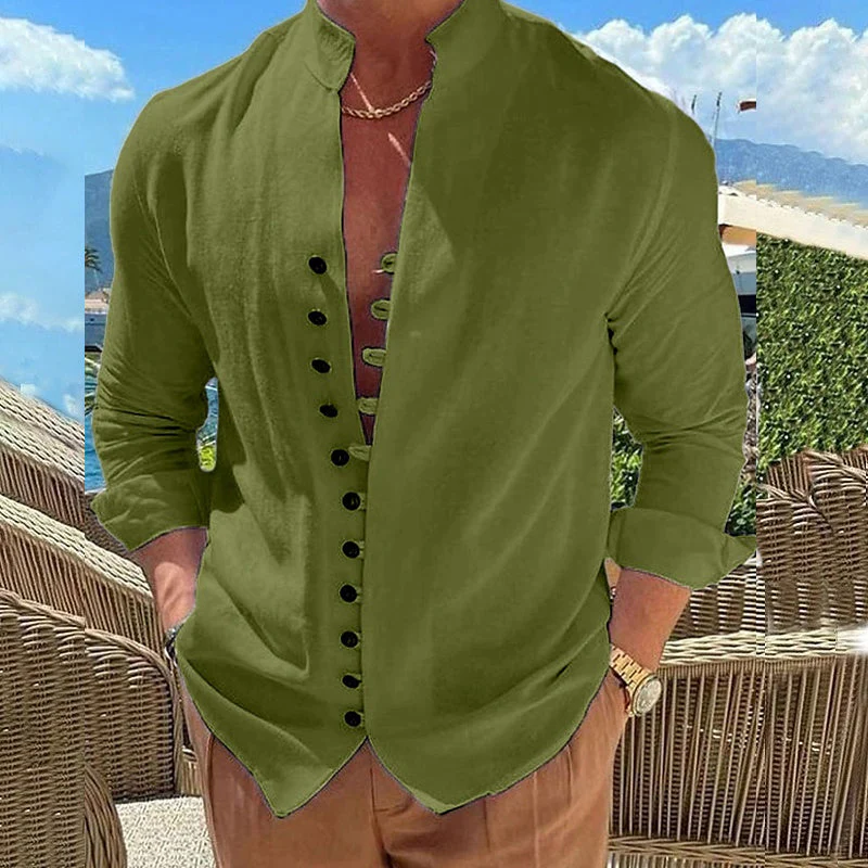 Jediah® | Stylish Cotton Shirt With Elegant Button Placket - Image 4