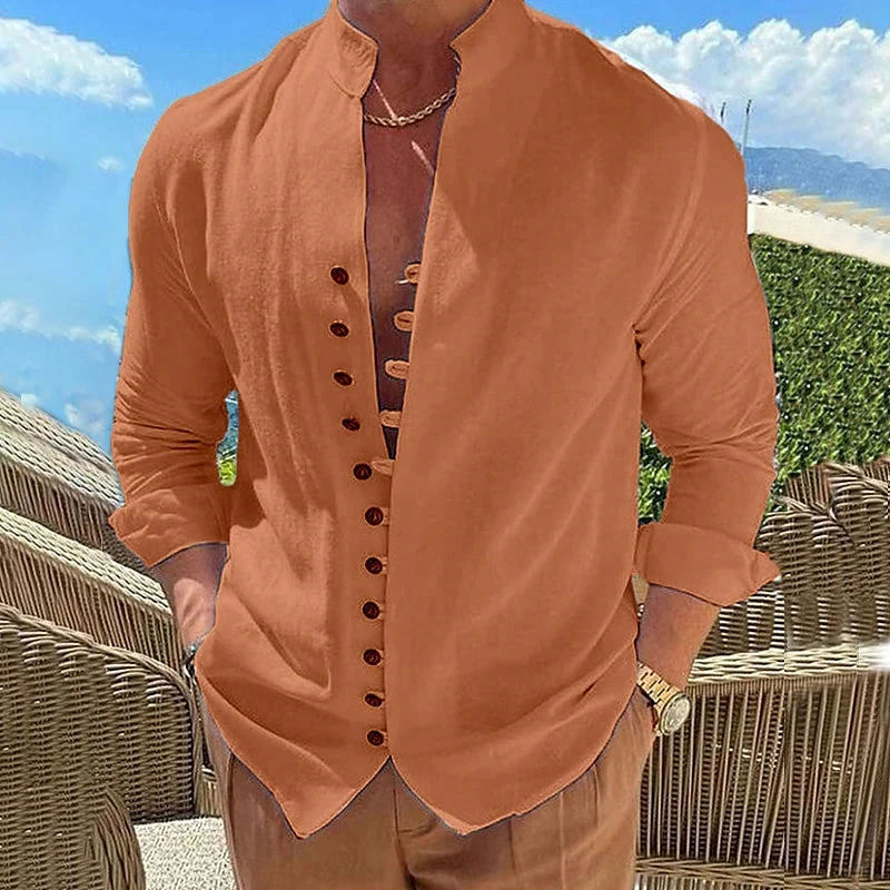 Jediah® | Stylish Cotton Shirt With Elegant Button Placket - Image 5