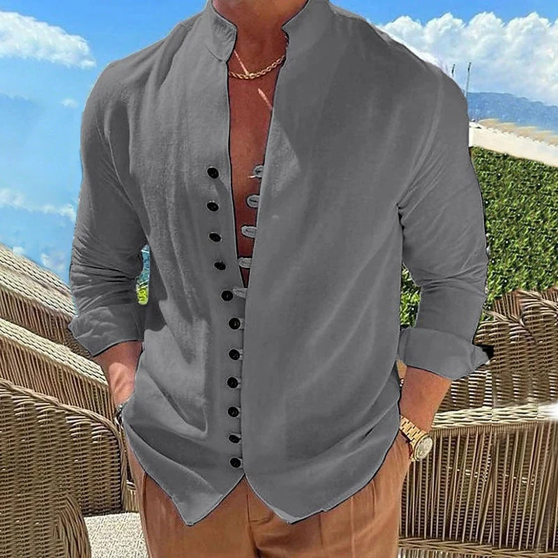 Jediah® | Stylish Cotton Shirt With Elegant Button Placket - Image 6