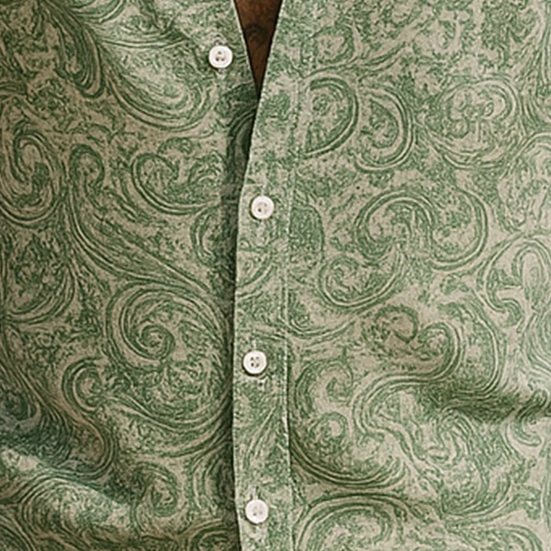 Jeff | Men'S Summer Fashion Printed Polyester Blended Short Sleeve Shirt - Image 3