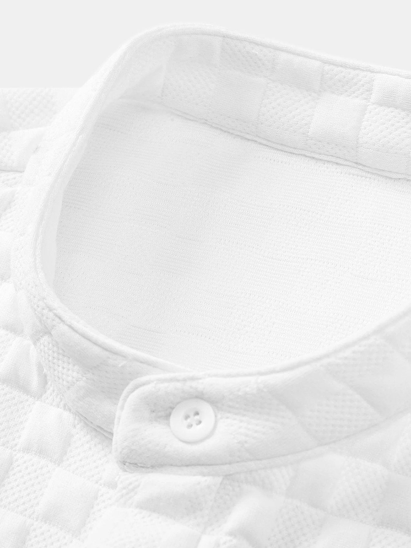 Jeffrey® | Checkerboard Stand Collar Shirt & Checkerboard Jacquard Shorts - Image 11