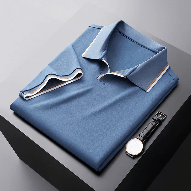 Jeffrey® | Silk Polo With V-Neck - Image 7