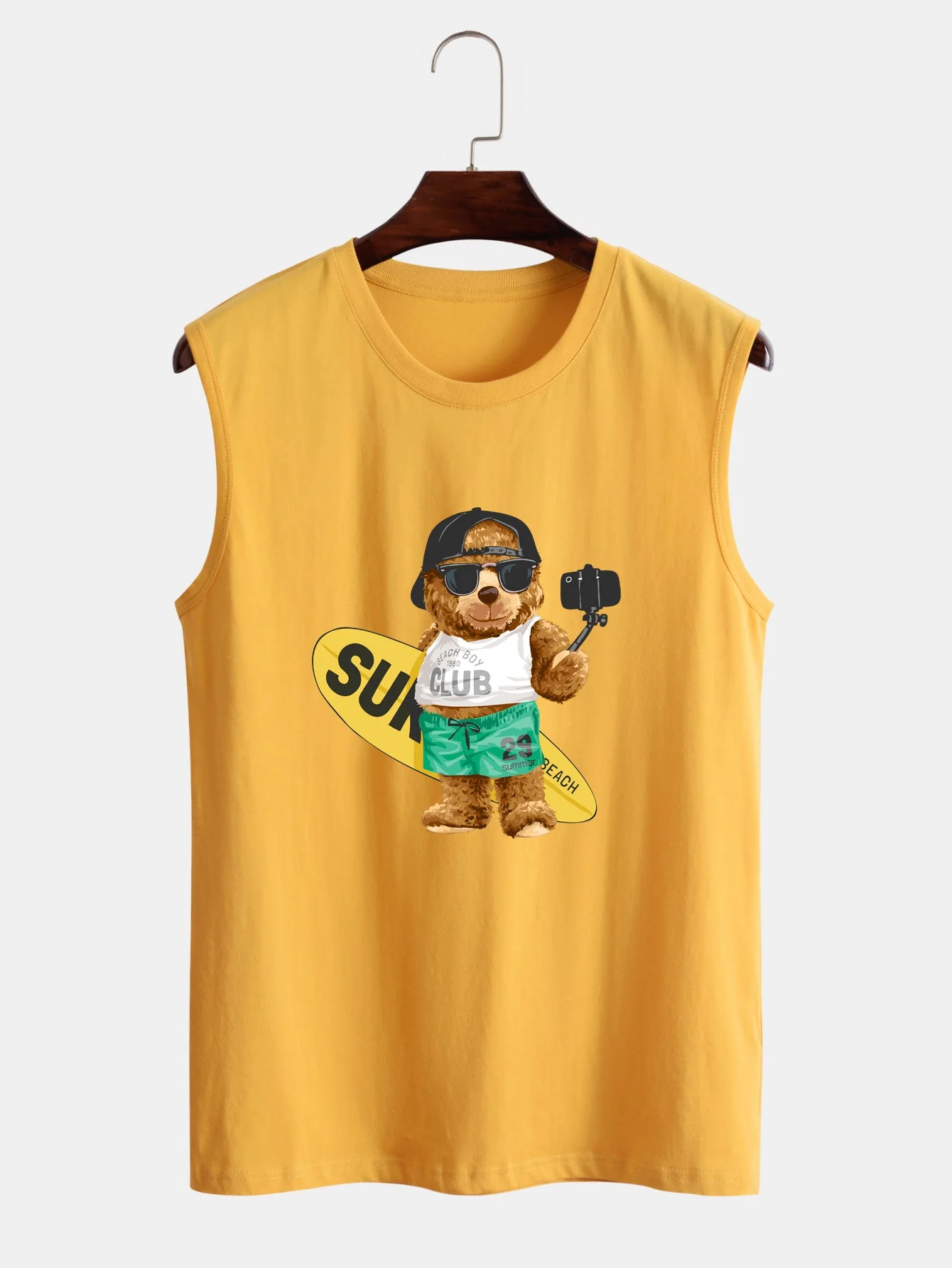 Jeffrey® | Surf Bear Print Tank Top