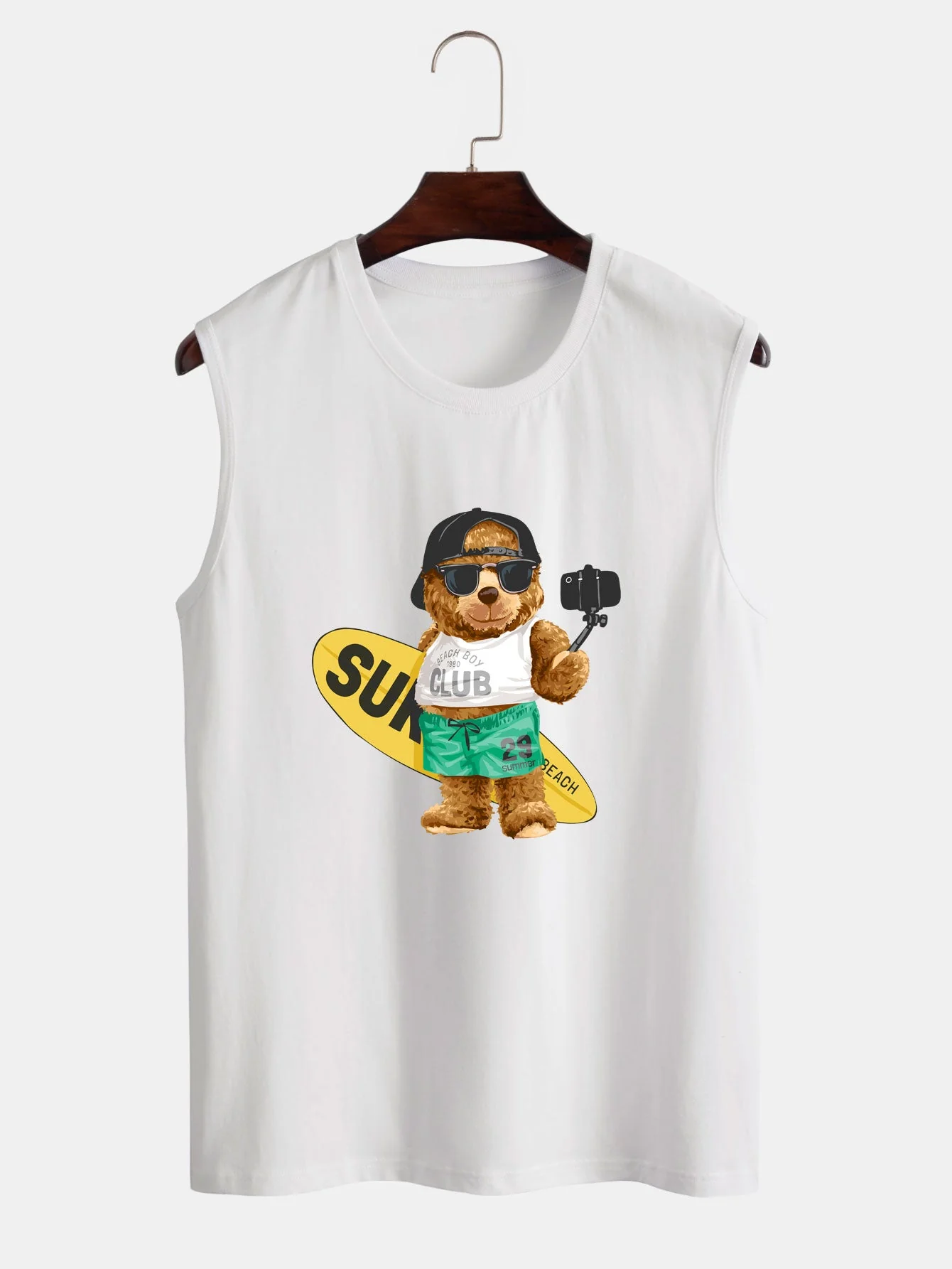 Jeffrey® | Surf Bear Print Tank Top - Image 2