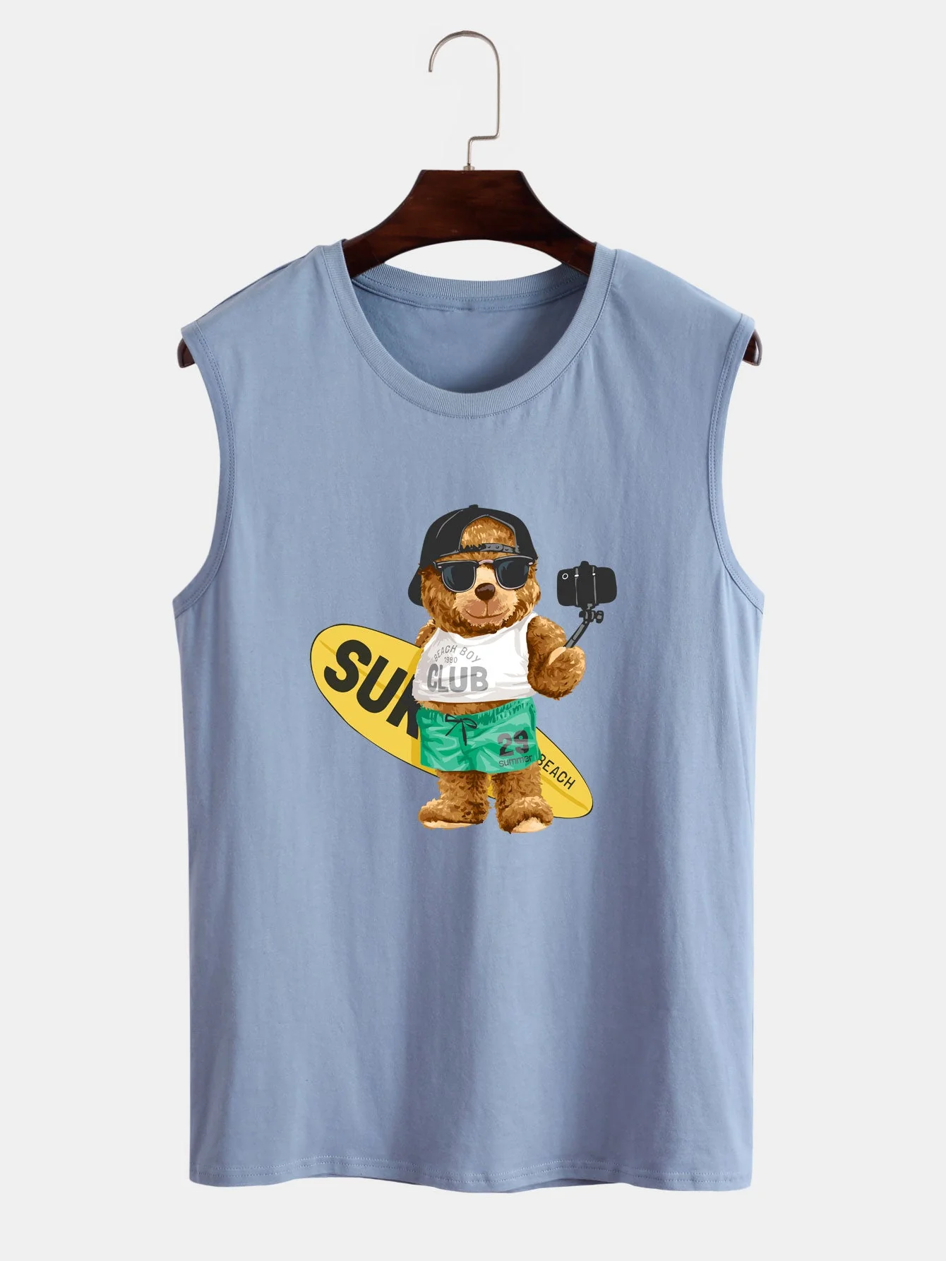 Jeffrey® | Surf Bear Print Tank Top - Image 3