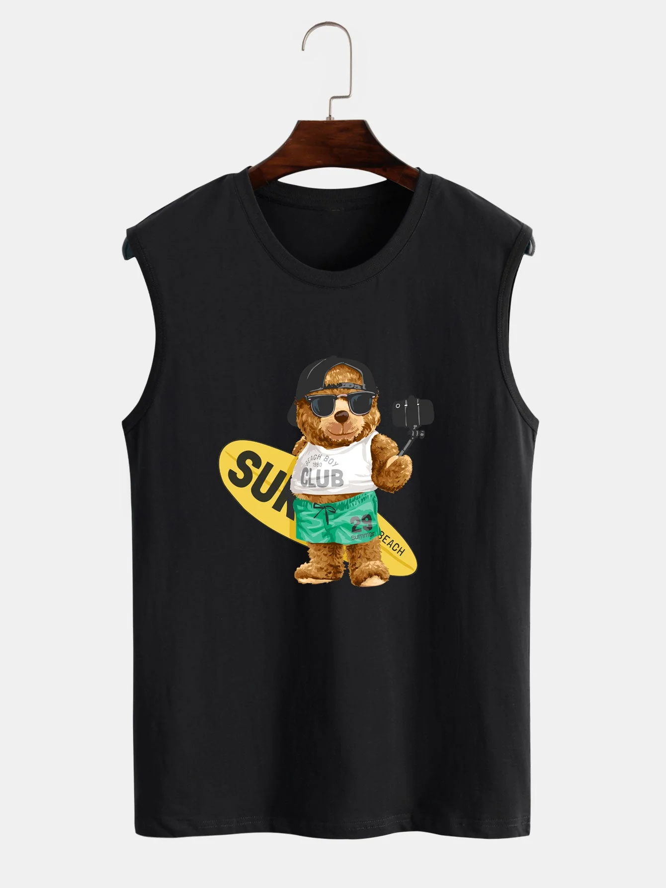 Jeffrey® | Surf Bear Print Tank Top - Image 4