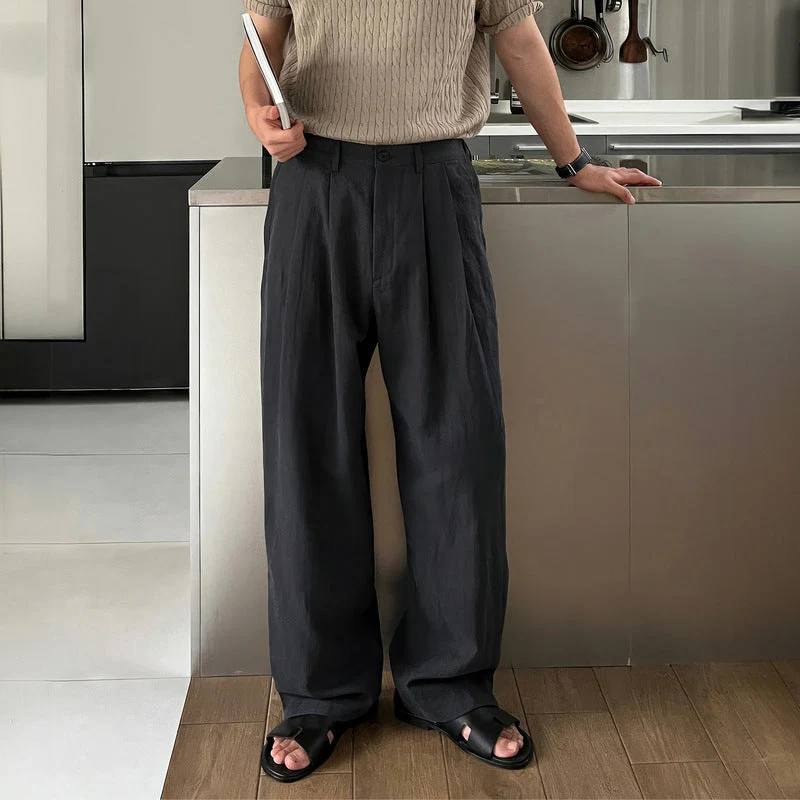 Jeffrey | Wide-leg linen pants - Image 3