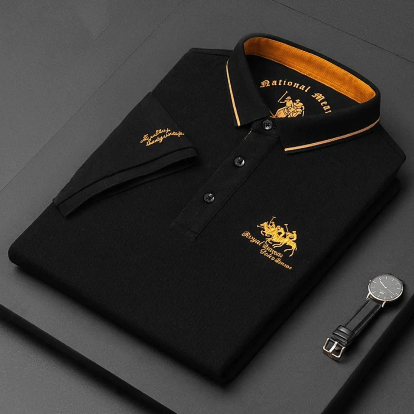 Jenson | Luxury polo shirt for men - Image 3