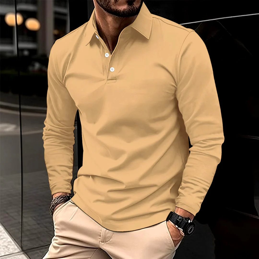 Jeremiah® | Long sleeve casual polo shirt - Image 5