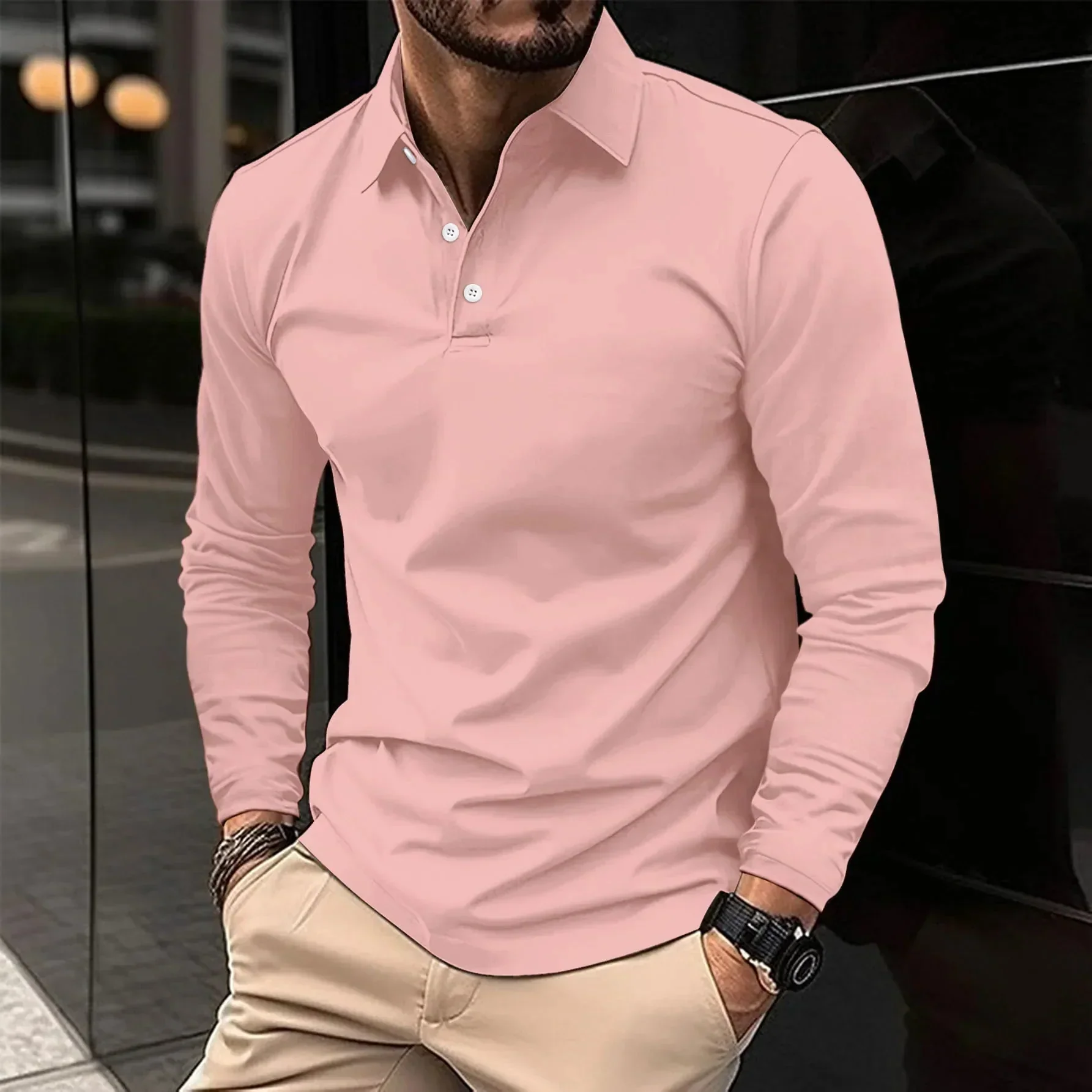 Jeremiah® | Long sleeve casual polo shirt - Image 8