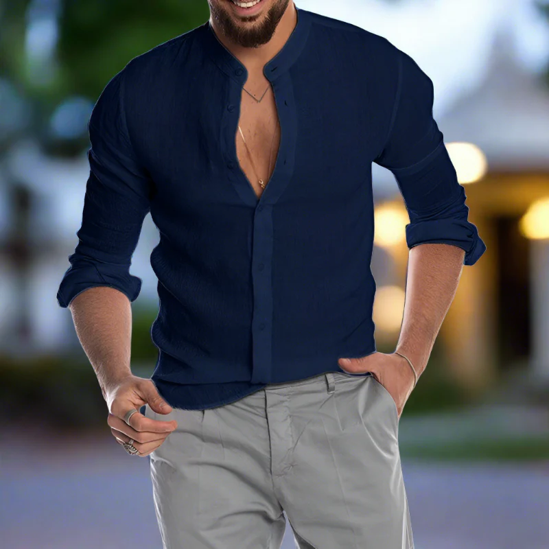 Jeremiah® | Soft Linen Shirt With Buttons At The Front - Image 3