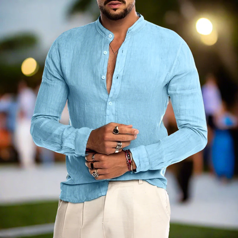 Jeremiah® | Soft Linen Shirt With Buttons At The Front - Image 4