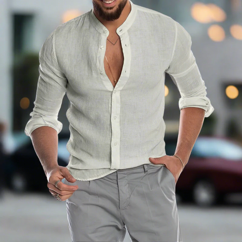 Jeremiah® | Soft Linen Shirt With Buttons At The Front - Image 6