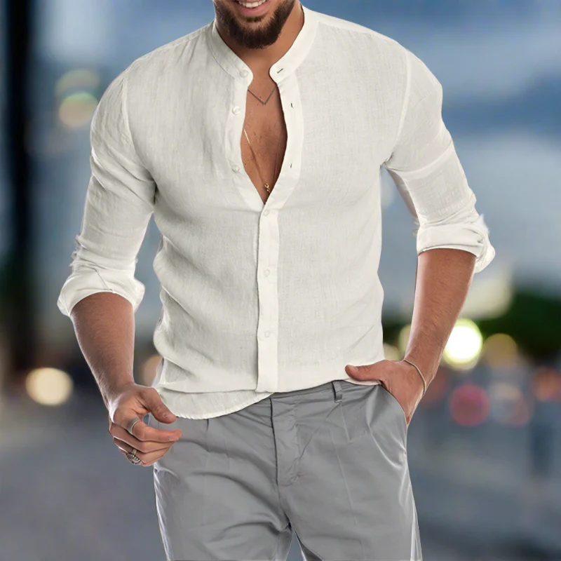 Jeremiah® | Soft Linen Shirt With Buttons At The Front - Image 7