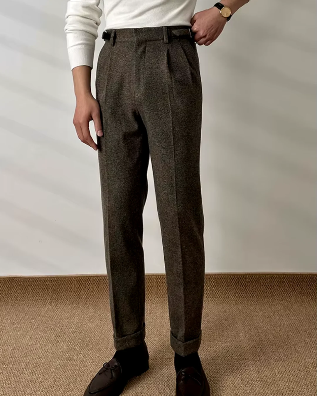 Jeremías® | Textured Pleated Trousers - Image 2