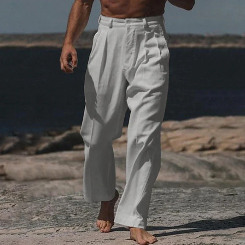 Jeremy | Wide-leg linen pants - Image 2