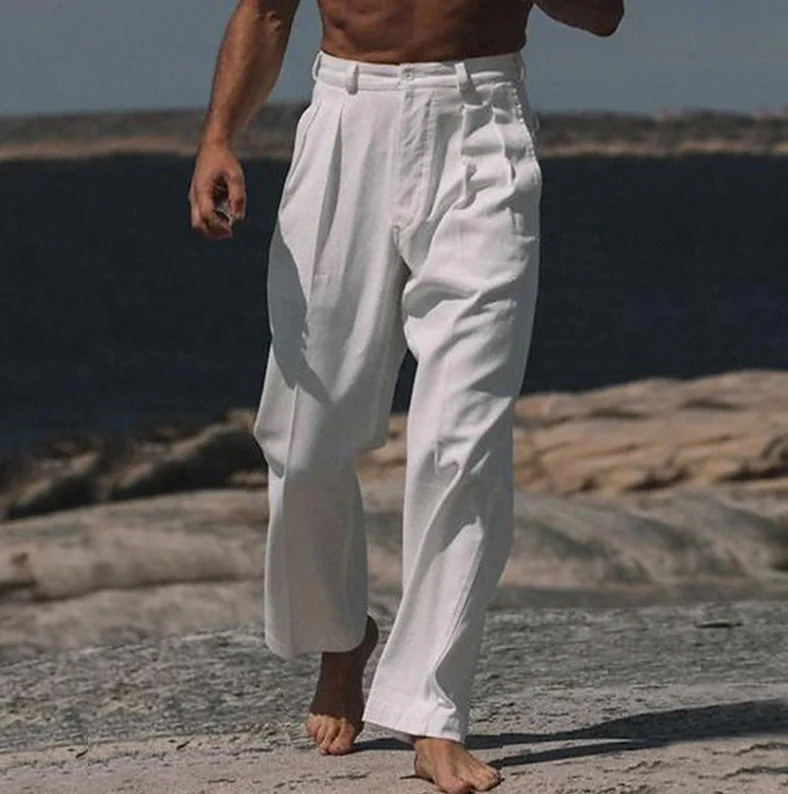 Jeremy | Wide-leg linen pants - Image 3