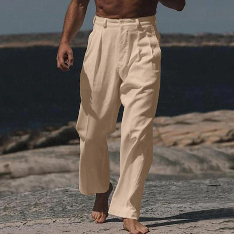 Jeremy | Wide-leg linen pants - Image 5