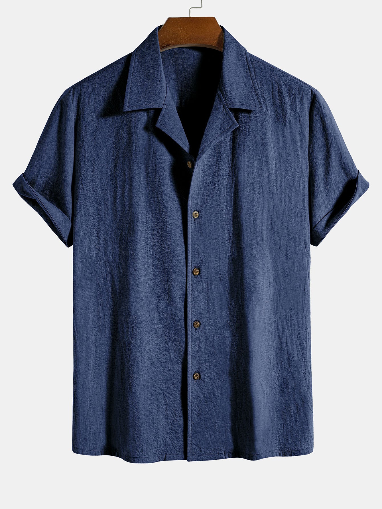 Jerome® | Textured Cotton Revere Shirt & 5" Shorts - Image 8