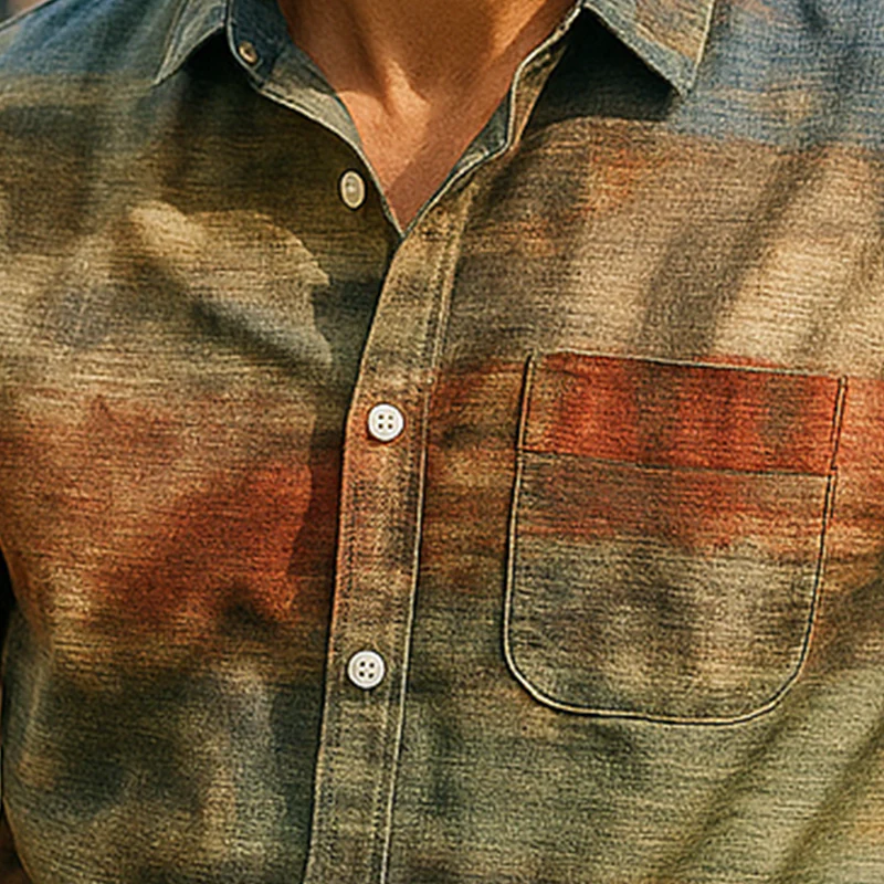 Jerome | Men'S Summer Fashion Printed Polyester Blended Short Sleeve Shirt - Image 3