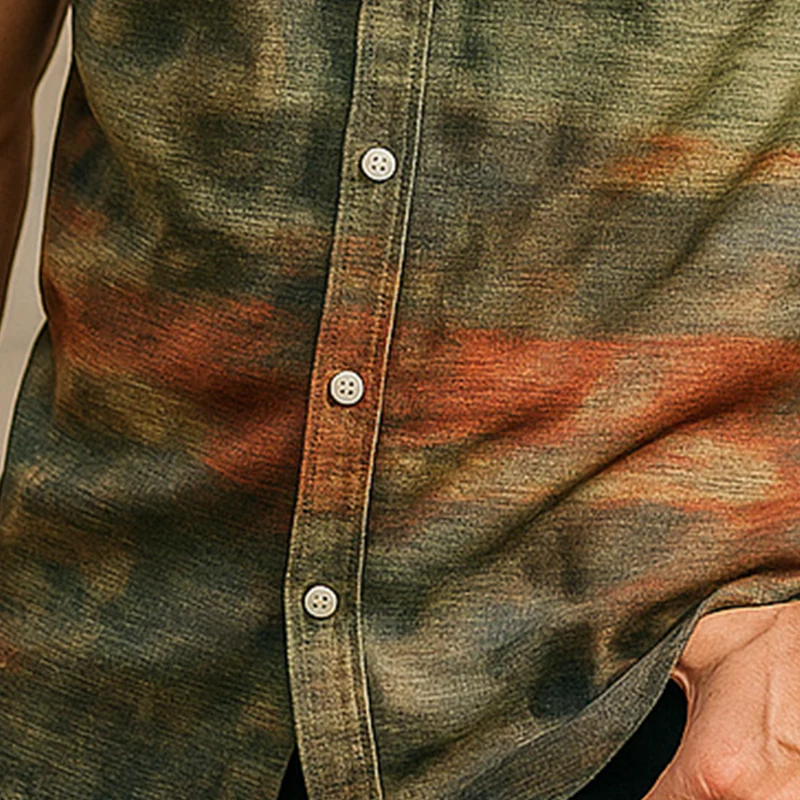 Jerome | Men'S Summer Fashion Printed Polyester Blended Short Sleeve Shirt - Image 4