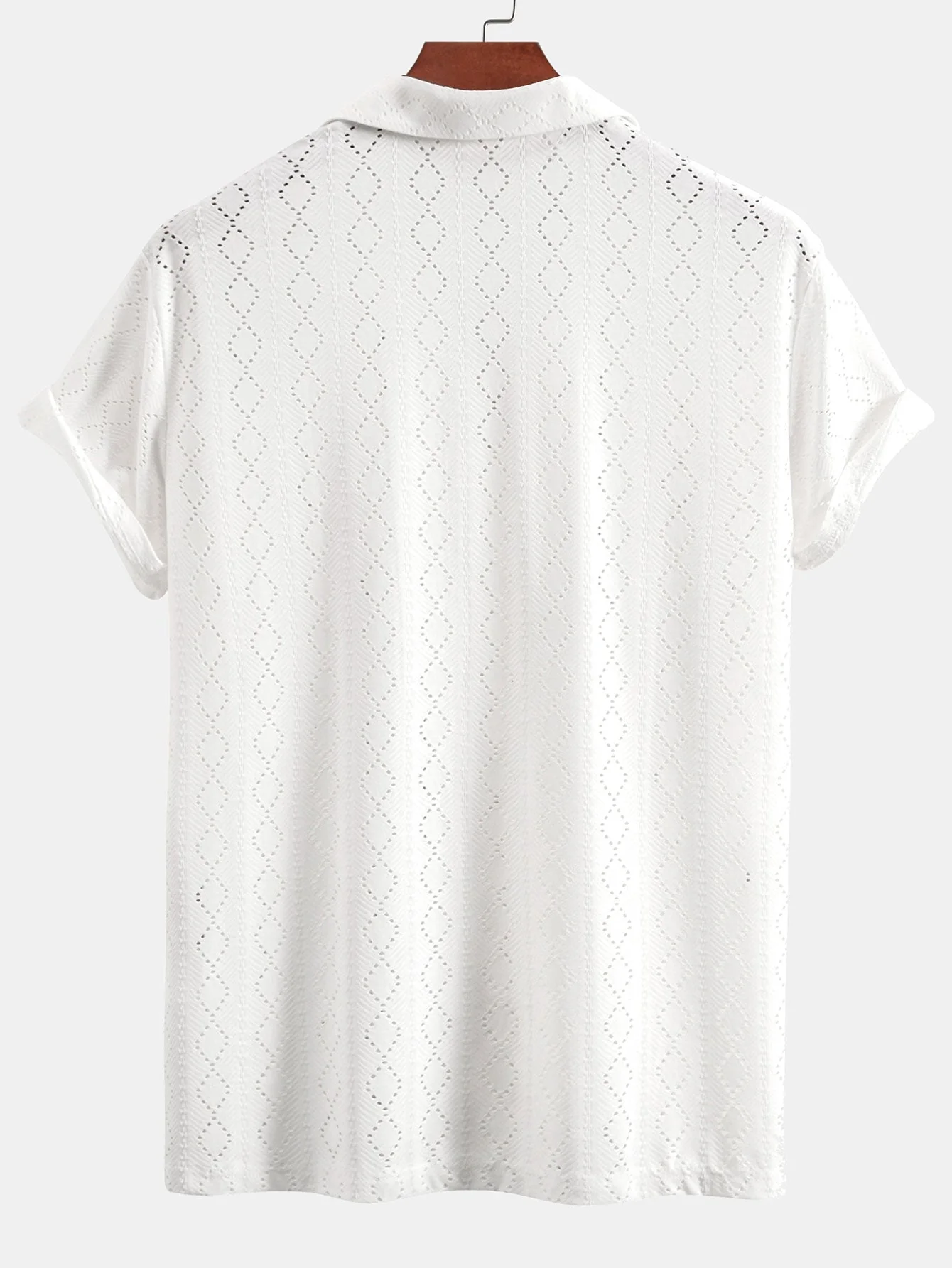 Jerónimo® | Muscle Fit Diamond Texture Cuban Shirt & Straight Leg Linen Pants - Image 9