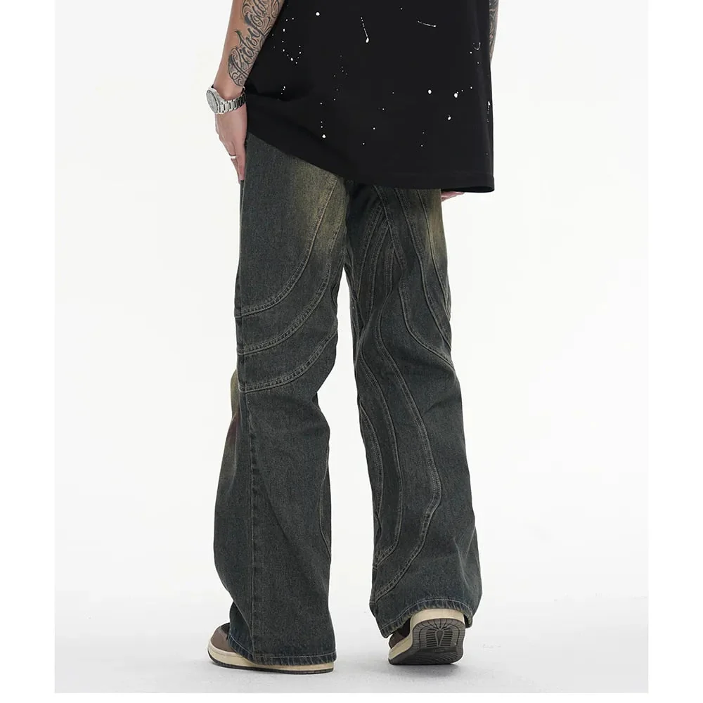Jerry® | Striped Straight Wide Jeans - Image 3