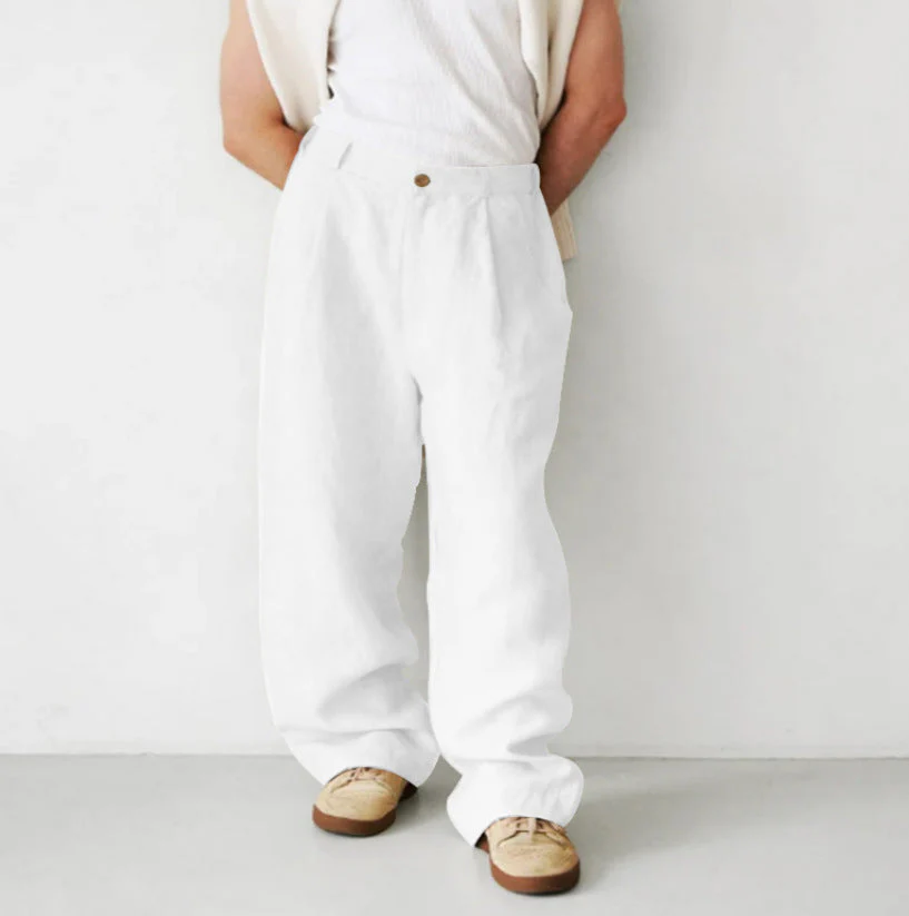 Jerry | Wide-leg linen pants - Image 6