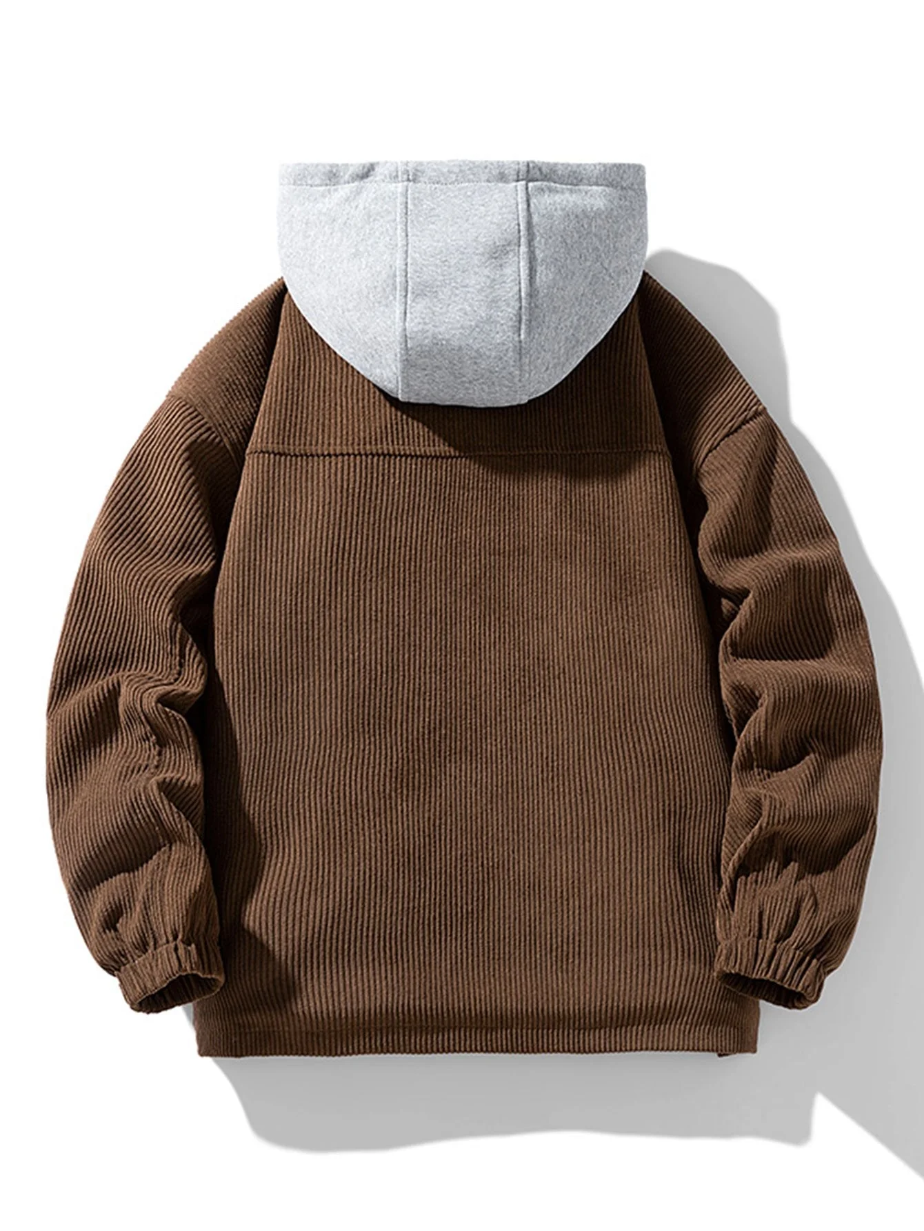 Jes��s | Quilted Lined Corduroy Hooded Coat - Image 6